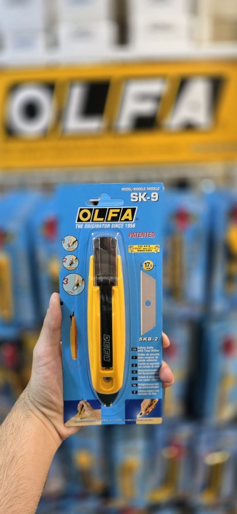 SK-9 کاتر ایمن با قفل فنری اُلفا مدل 9-SK