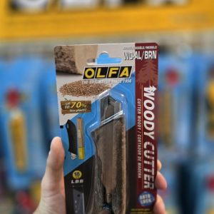 کاتر بزرگ دسته چوبی با قفل اتومات الفا (OLFA) ژاپن مدل WD-AL/BRN